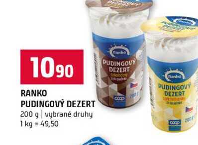RANKO PUDINGOVÝ DEZERT 200 g vybrané druhy