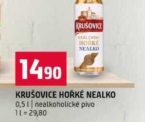 KRUŠOVICE HOŘKÉ NEALKO 0,5l nealkoholické pivo