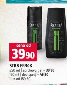 STR8 FR34K 250 ml sprchový gel 150 ml deo sprej 