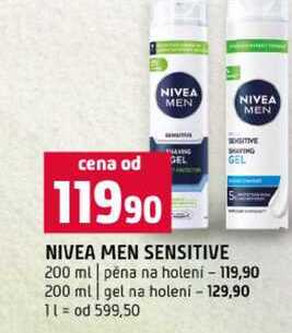 NIVEA MEN SENSITIVE 200 ml péna na holení 200 ml gel na holení