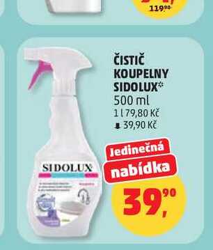 ČISTIČ KOUPELNY SIDOLUX 500 ml