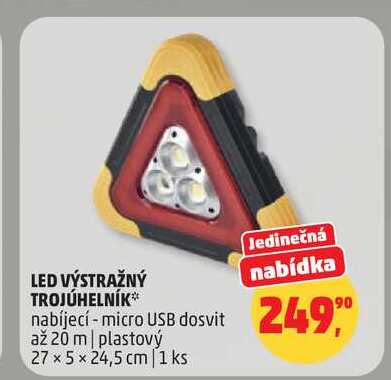 LED VÝSTRAŽNÝ TROJÚHELNÍK