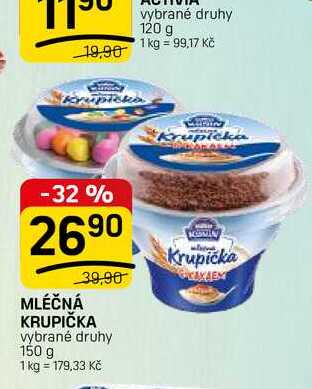 MLÉČNÁ KRUPIČKA vybrané druhy 150 g 