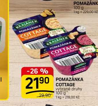 POMAZÁNKA COTTAGE vybrané druhy 100 g