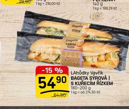 BAGETA SÝROVÁ | S KUŘECÍM ŘÍZKEM 180-200 g