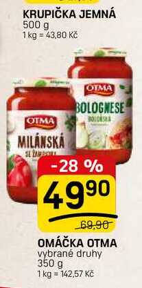 OMÁČKA OTMA vybrané druhy 350 g 