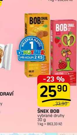 ŠNEK BOB vybrané druhy 30 g