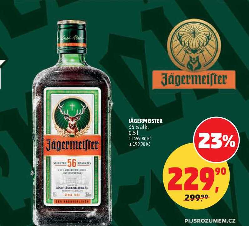 JÄGERMEISTER 35% alk. 0,5l 