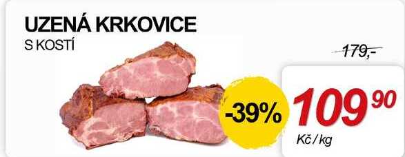 UZENÁ KRKOVICE S KOSTÍ, 1 kg