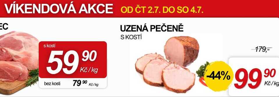 UZENÁ PEČENĚ S KOSTÍ, 1 kg
