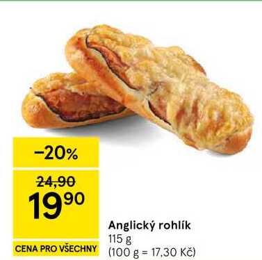 Anglický rohlík, 115 g  