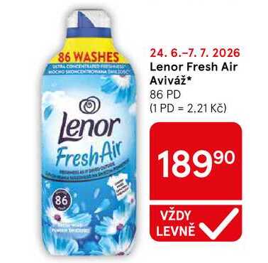 Lenor Fresh Air Aviváž, 86 PD 