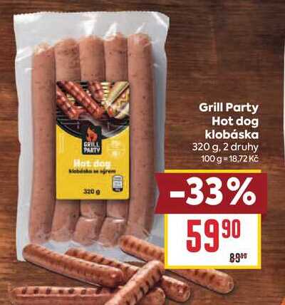 Grill Party Hot dog klobáska 320 g 