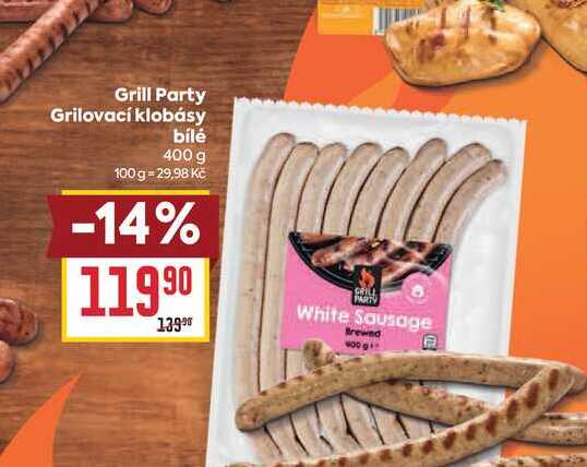 Grill Party Grilovací klobásy bílé 400 g  