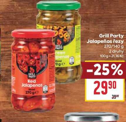 Grill Party Jalapeños řezy 270/140 g 