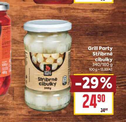 Grill Party Stříbrné cibulky 340/180 g 