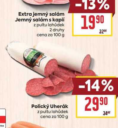 Polický Uherák z pultu lahůdek cena za 100 g