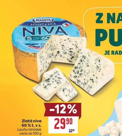Zlatá niva 60% t. v s. z pultu lahůdek cena za 100 g 