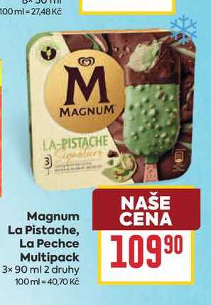 Magnum La Pistache, La Pechce Multipack 3x 90 ml 