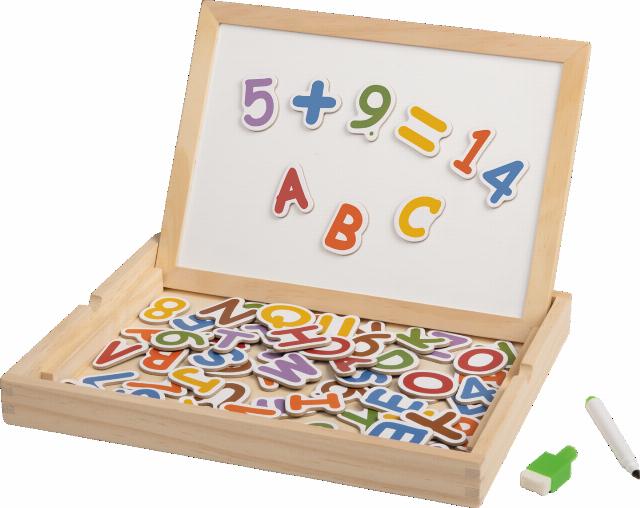 KIDLAND Magnetický box Čísla a abeceda