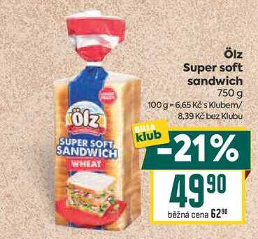 Ölz Super soft sandwich 750 g 
