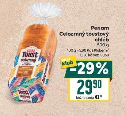 Penam Celozrnný toustový chléb 500 g 