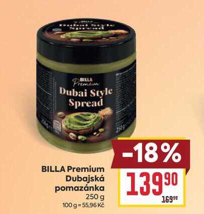 BILLA Premium Dubajská pomazánka 250 g 