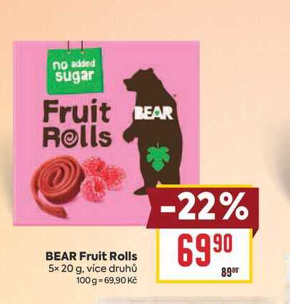 BEAR Fruit Rolls 5x 20 g