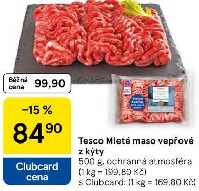 Tesco Mleté maso vepřové z kýty, 500 g 