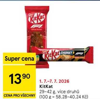 KitKat, 29-42 g, více druhů