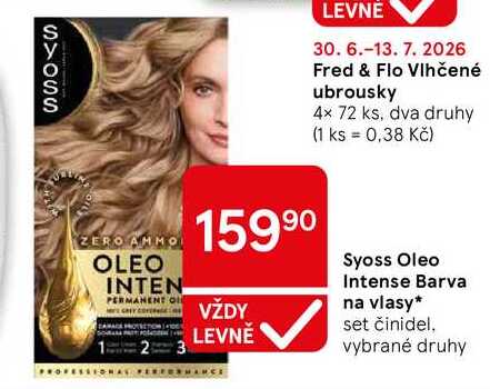 Syoss Oleo Intense Barva na vlasy, set činidel. vybrané druhy