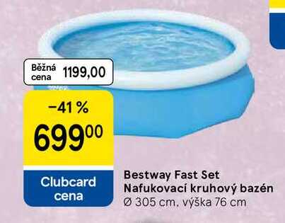 Bestway Fast Set Nafukovací kruhový bazén Ø 305 cm, výška 76 cm 