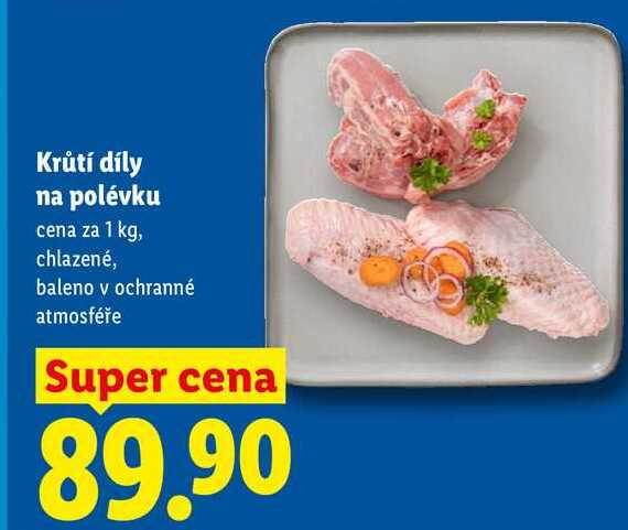 Krůtí díly na polévku, cena za 1 kg 