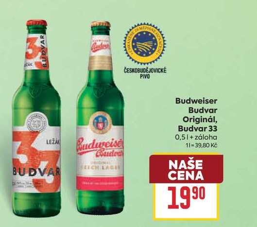 Budweiser Budvar Originál, Budvar 33 0,5l