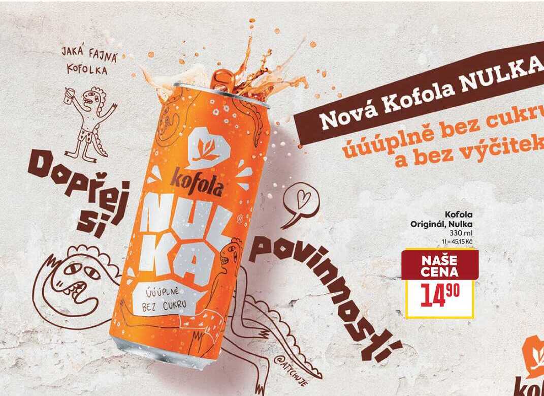 Kofola Originál, Nulka 330 ml