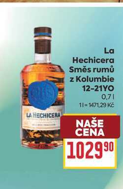 La Hechicera Směs rumů z Kolumbie 12-21YO 0,71 