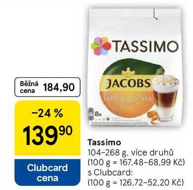 Tassimo, 104-268 g, více druhů