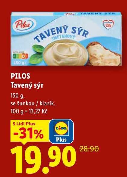 PILOS Tavený sýr, 150 g