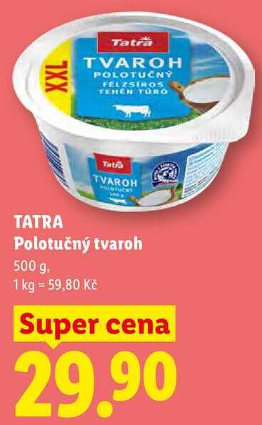 TATRA Polotučný tvaroh, 500 g