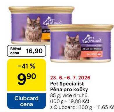Pet Specialist Pěna pro kočky, 85 g, více druhů