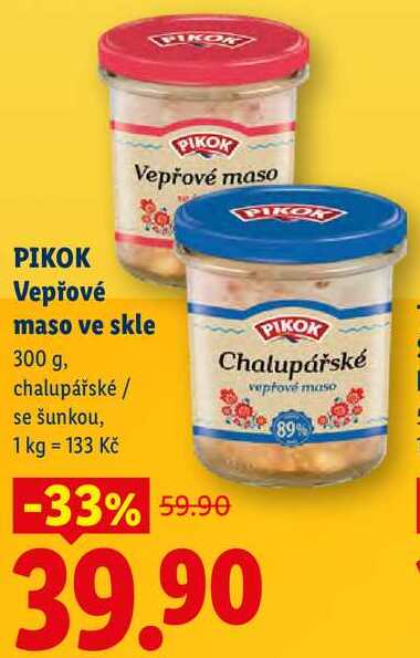 PIKOK Vepřové maso ve skle, 300 g