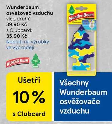 Wunderbaum osvěžovač vzduchu, více druhů