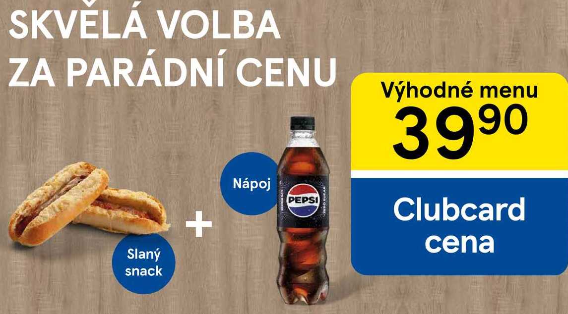 SKVĚLÁ VOLBA ZA PARÁDNÍ CENU, Slaný snack + Nápoj 