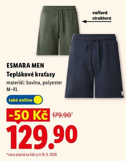 ESMARA MEN Teplákové kraťasy