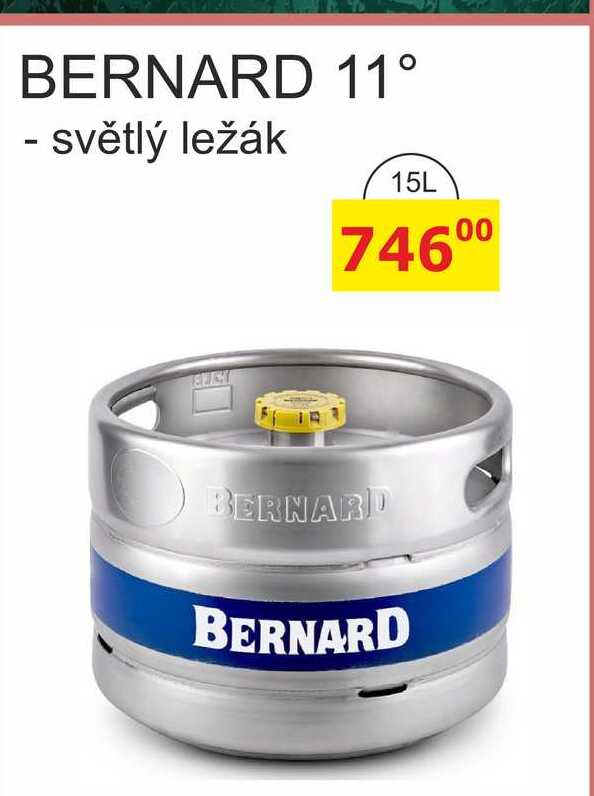BERNARD 11° - světlý ležák 15L 