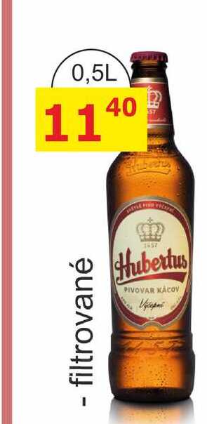 Pivovar Kácov Hubertus Světlé výčepní pivo 0,5l