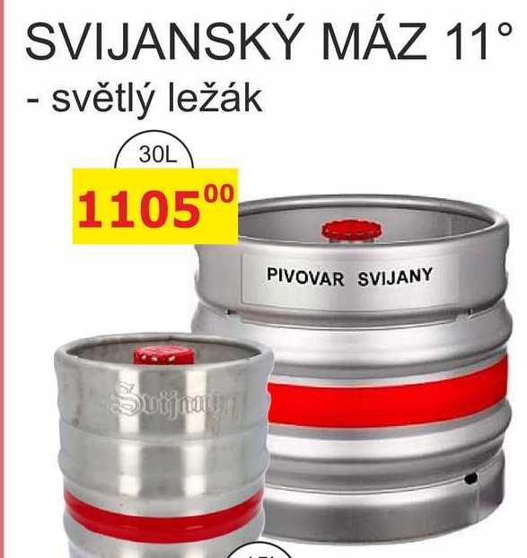 Svijany Svijanský Máz, světlý ležák, 30l sud
