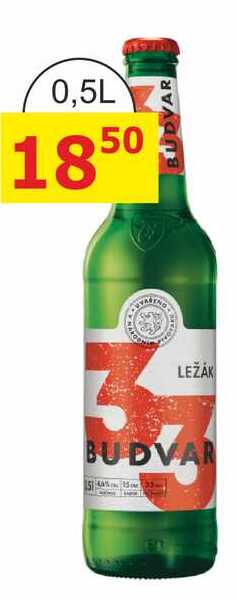 Budweiser Budvar33 Světlý ležák 0,5l