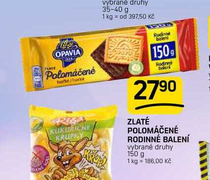 ZLATÉ POLOMÁČENÉ RODINNÉ BALENÍ vybrané druhy 150 g