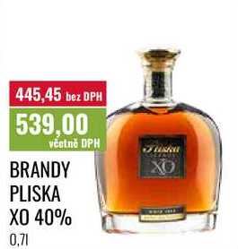 BRANDY PLISKA XO 40% 0,7l